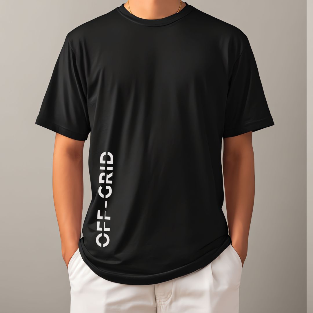 OFF GRID Side Logo tee — original garment photograph